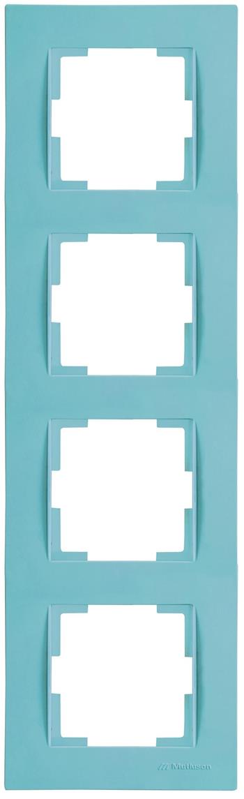 4 fach Rahmen vertikal Blau (RITA Pastell Farben)