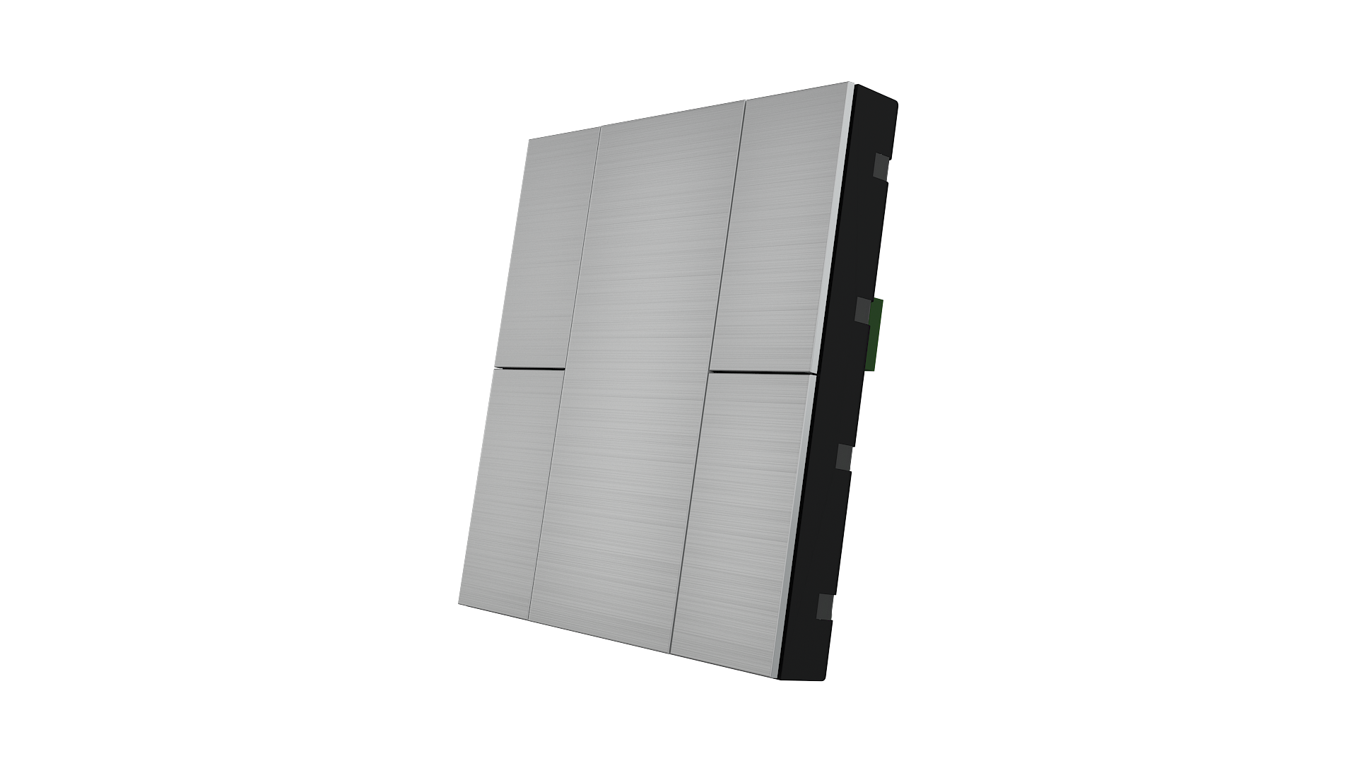 KNX Taster mit Air Quality Sensor iSwitch+ Aluminium Natur 4 Tasten