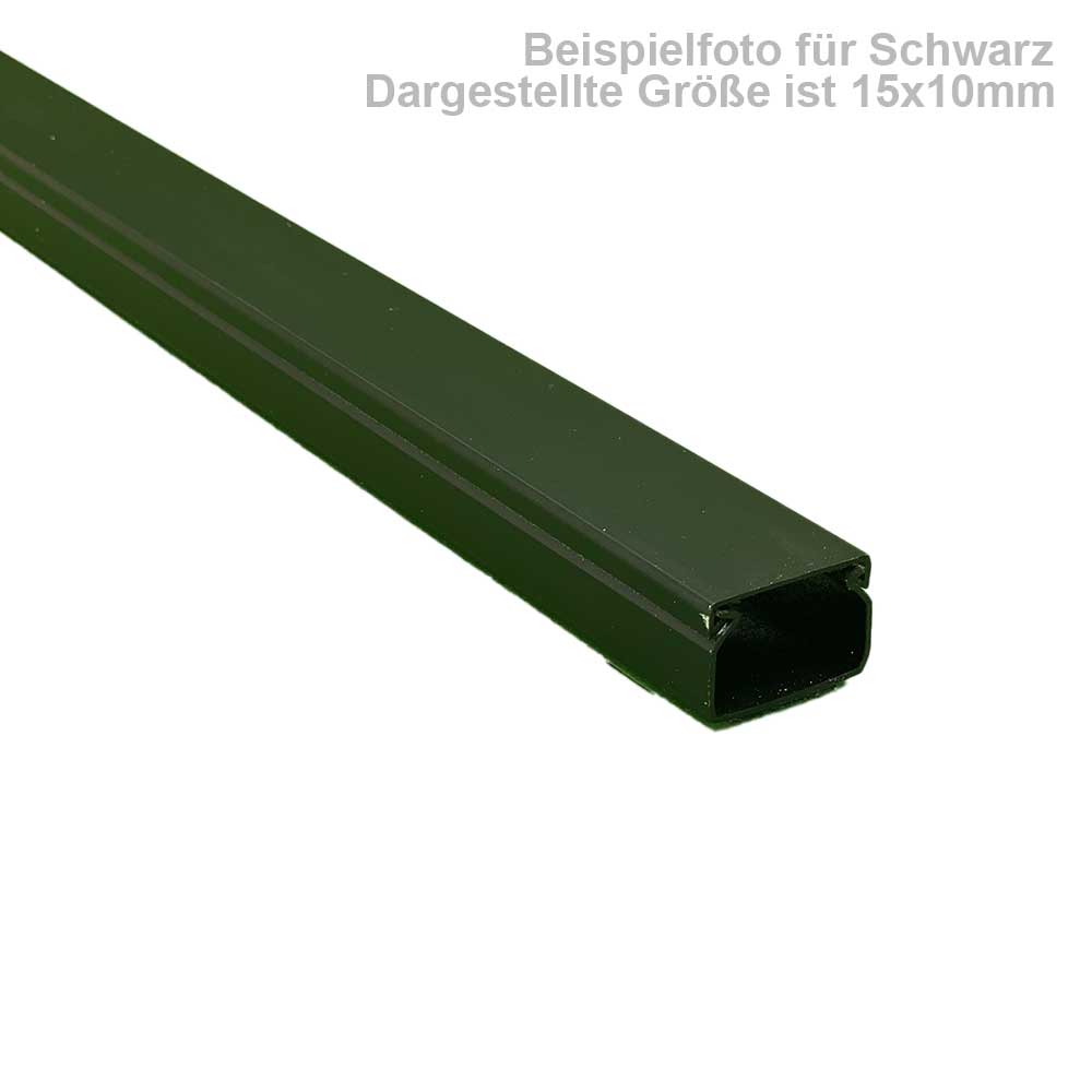 25x16 mm Kabelkanal Schwarz Selbstklebend  2x 1m