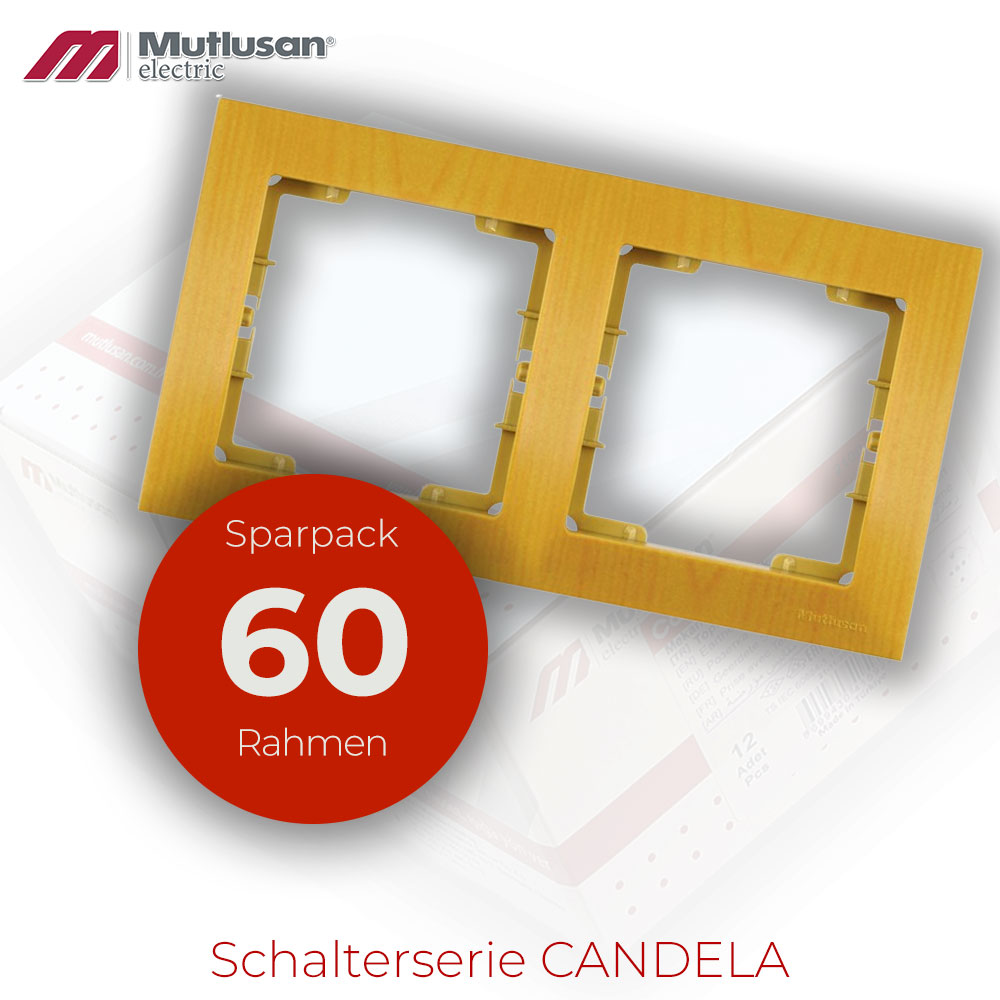 Sparset 60x 2 fach Rahmen Horizontal Eiche CANDELA Holz Optik Serie