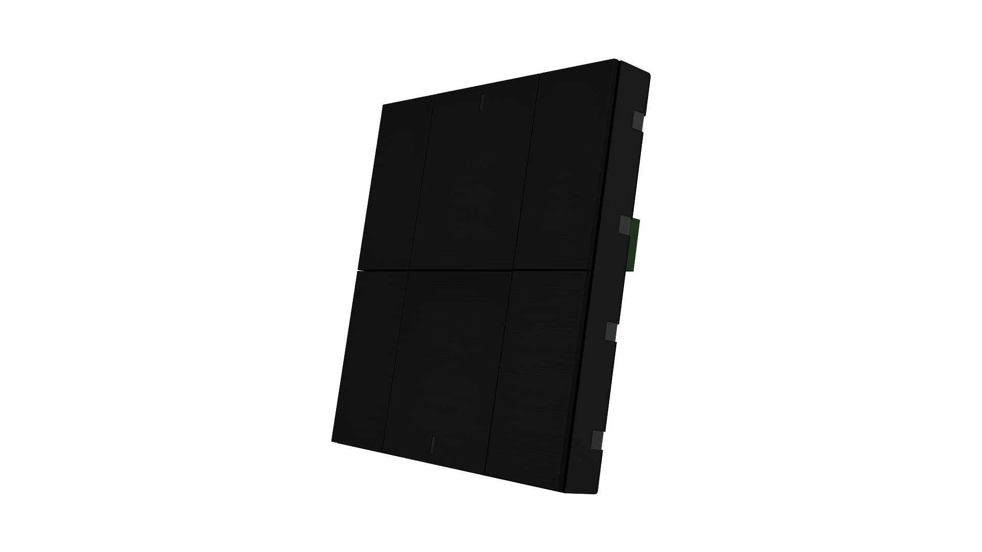 KNX Taster iSwitch+ Aluminium Schwarz 6 Tasten