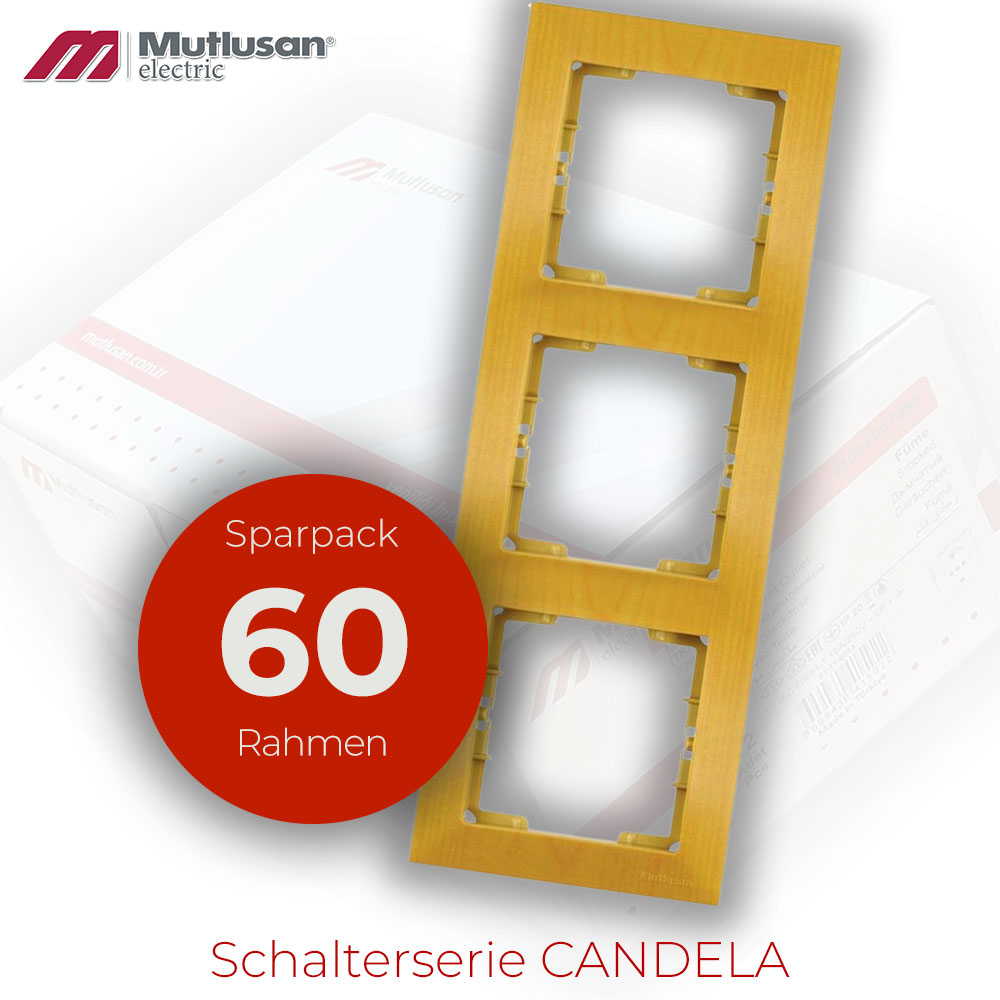 Sparset 60x 3 fach Rahmen Vertikal Eiche Holz Optik  CANDELA Sparset 60x 3 fach Rahmen Vertikal Eiche Holz Optik  CANDELA
