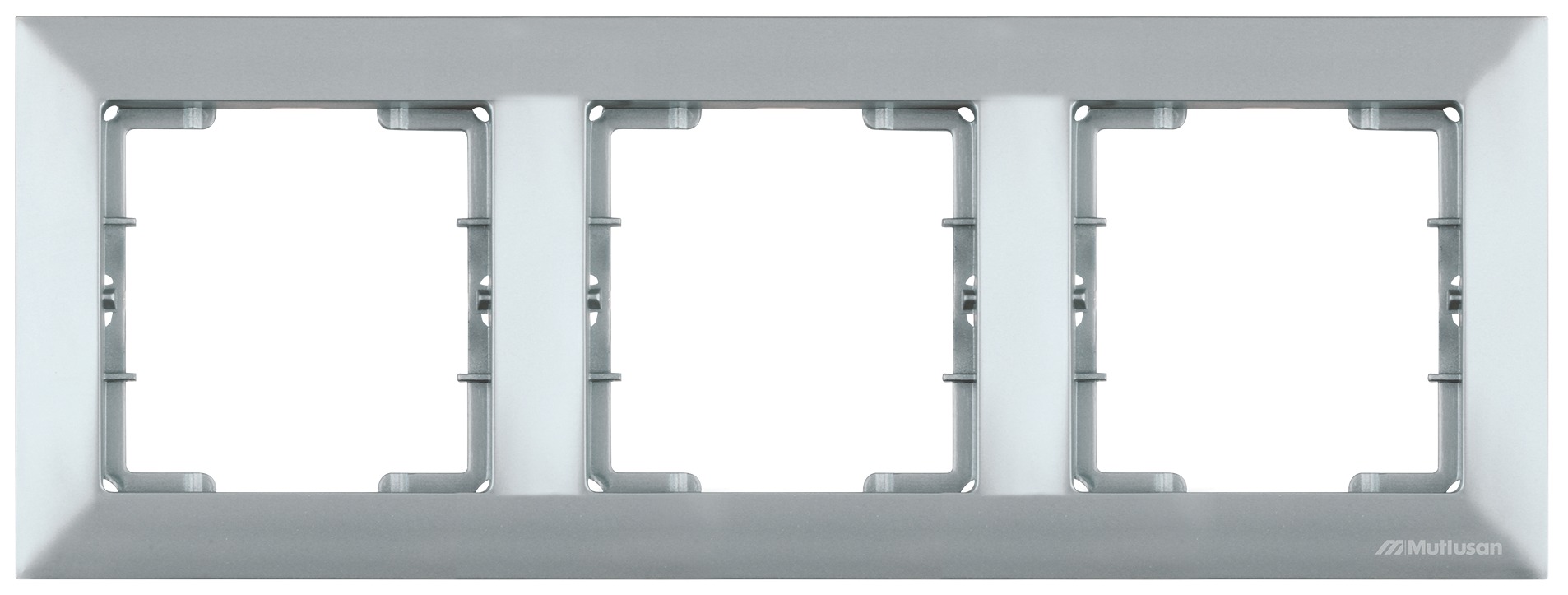 3 fach Rahmen horizontal Silber (CANDELA Metall Optik)