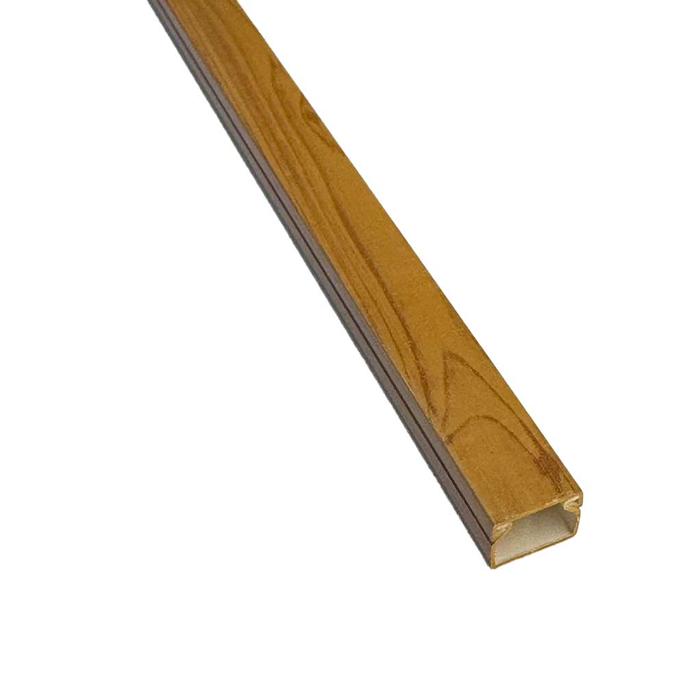 15x10 mm Kabelkanal Eiche Holz Optik zum Schrauben 2x 1m
