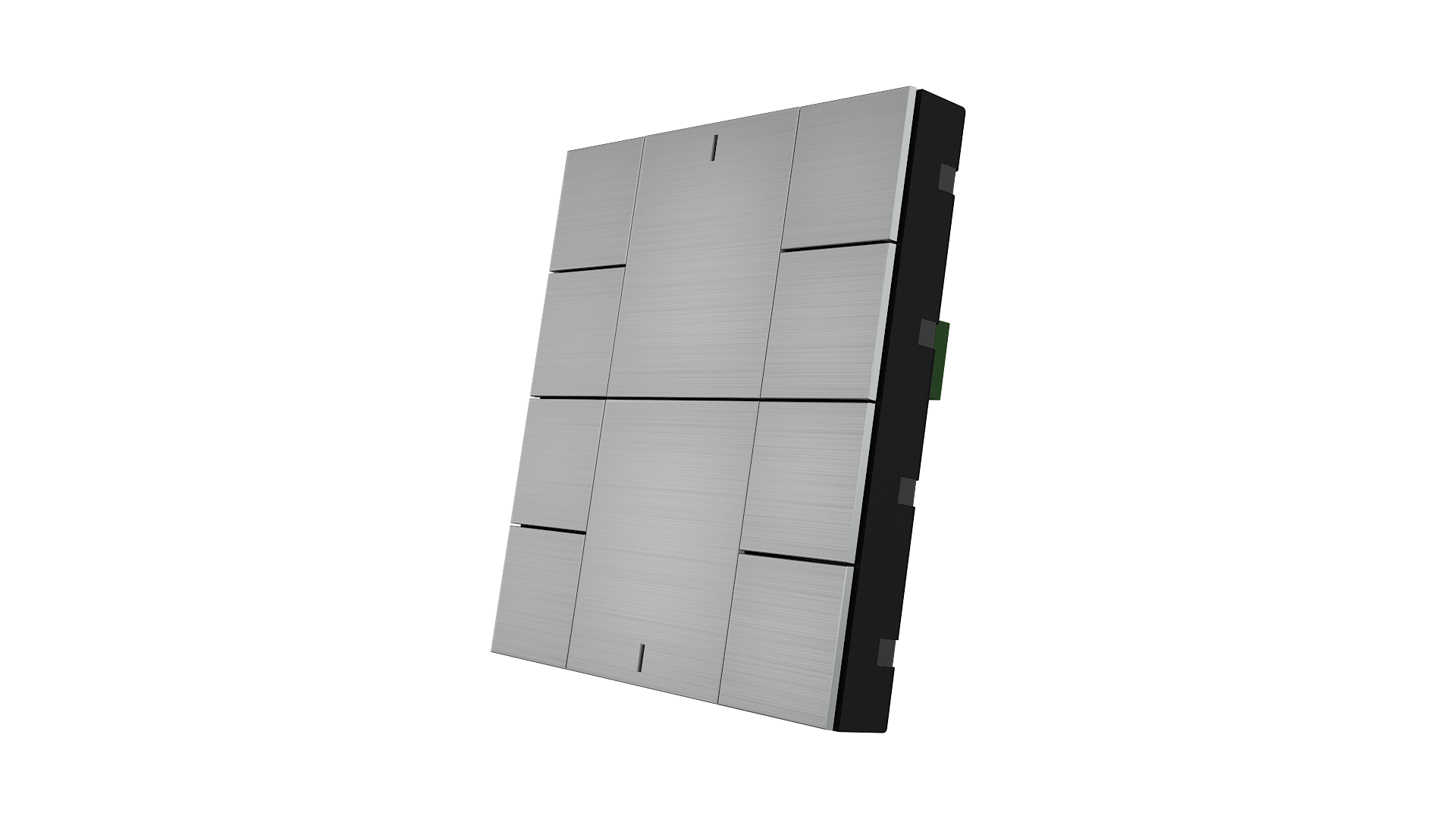 KNX Taster mit Air Quality Sensor iSwitch+ Aluminium Natur 10 Tasten