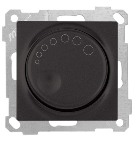 Dimmer 1000W schwarz - CANDELA Schalterserie Dimmer 1000W schwarz - CANDELA Schalterserie