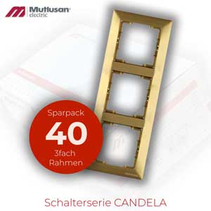Sparset 40x 3fach Rahmen Vertikal Gold Metall Optik CANDELA Standard