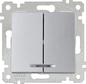Kontrollserienschalter Silber (RITA Metall Optik) Kontrollserienschalter Silber (RITA Metall Optik)