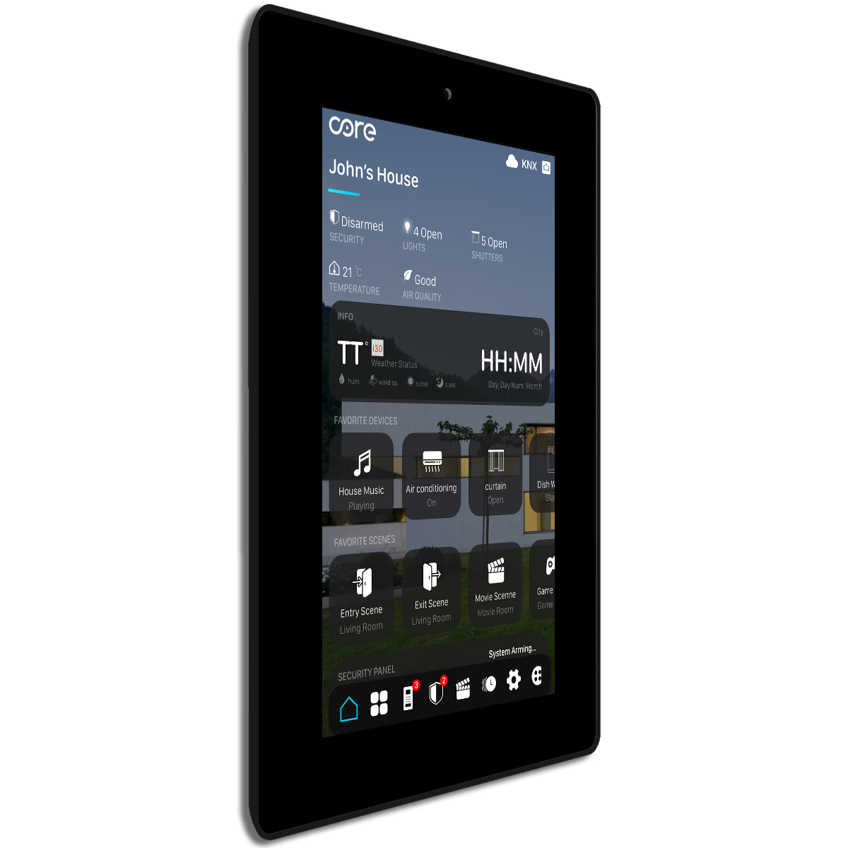 5 Zoll KNX Panel "Eclipse" Obsidien Black 5 Zoll KNX Panel "Eclipse" Obsidien Black