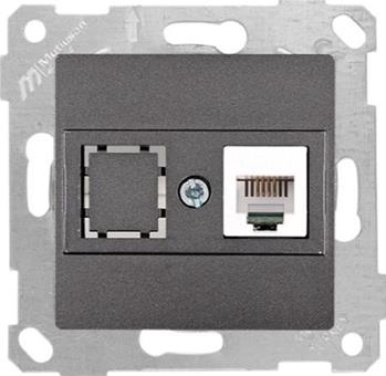 1 fach Netzwerk CAT5e Anthrazit - RITA Schalterserie 1 fach Netzwerk CAT5e Anthrazit - RITA Schalterserie