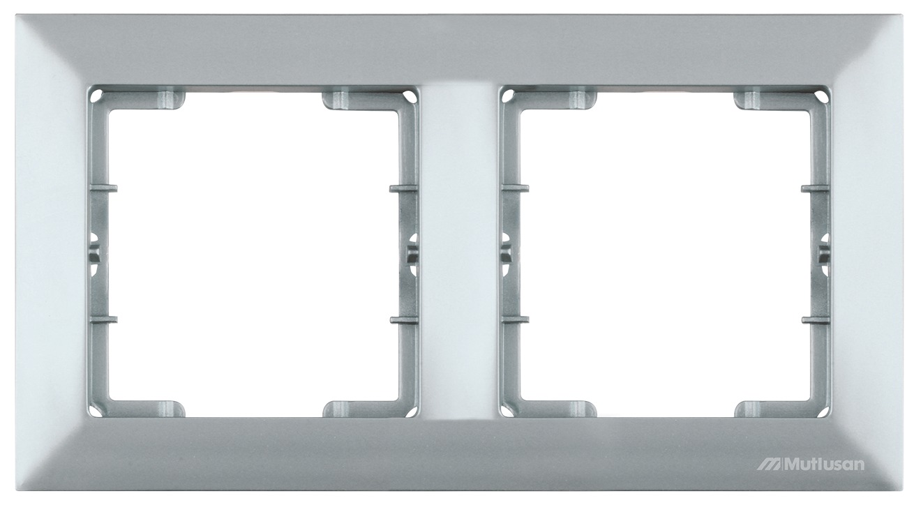 2 fach Rahmen horizontal Silber (CANDELA Metall Optik) 2 fach Rahmen horizontal Silber (CANDELA Metall Optik)