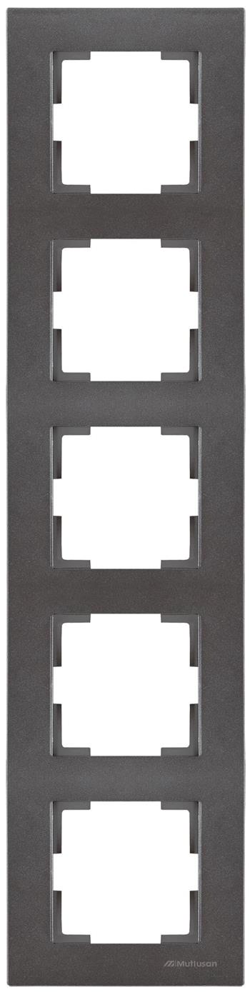5 fach Rahmen vertikal Anthrazit (RITA Metall Optik)