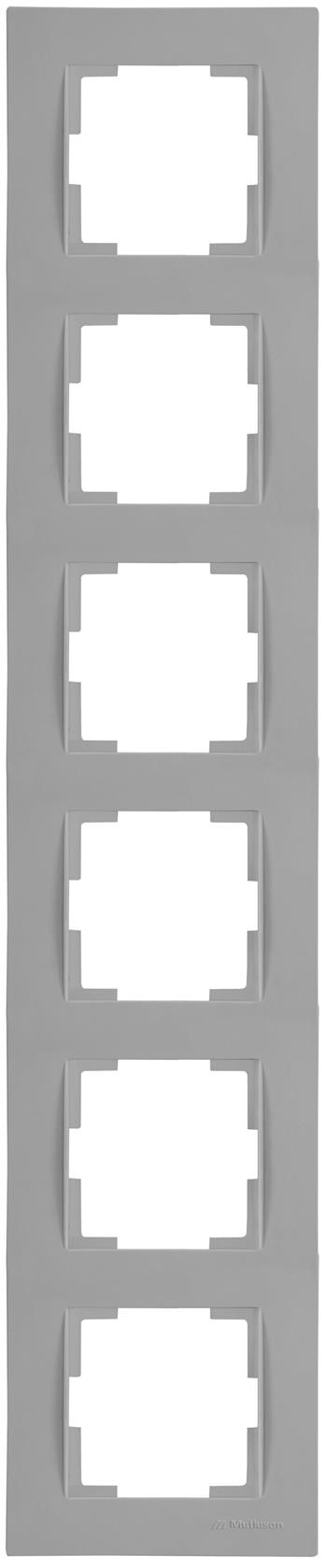 6 fach Rahmen vertikal Grau (RITA Pastell Farben)