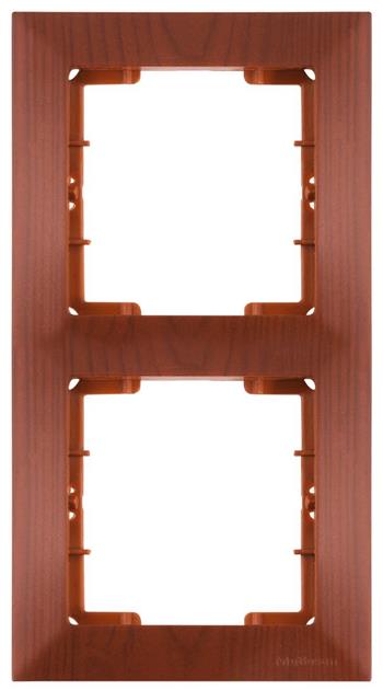 2 fach Rahmen vertikal Kirsche (CANDELA Holz Optik) 2 fach Rahmen vertikal Kirsche (CANDELA Holz Optik)