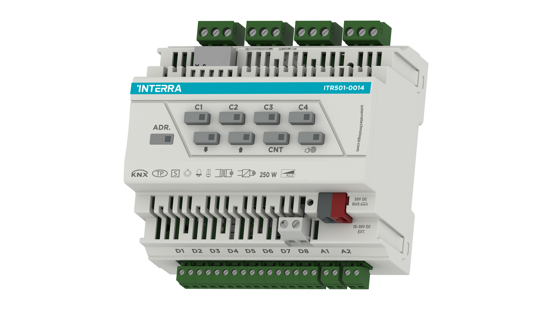 KNX Universal Dimmaktor - 4 Kanal (w/8 Digital, 2 Analog Input)