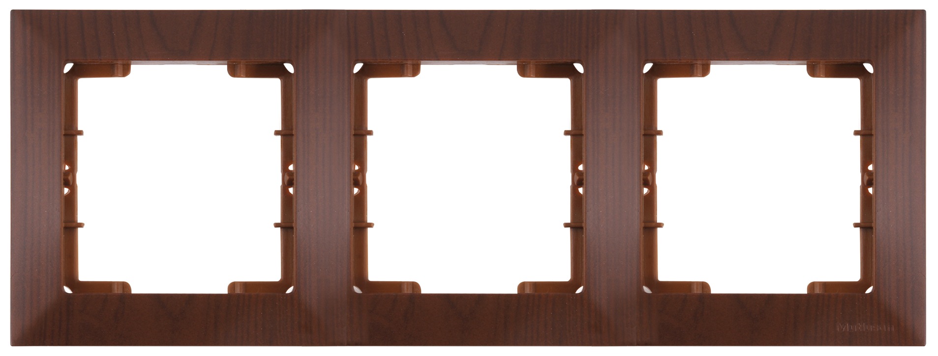 3 fach Rahmen horizontal Walnuss (CANDELA Holz Optik)