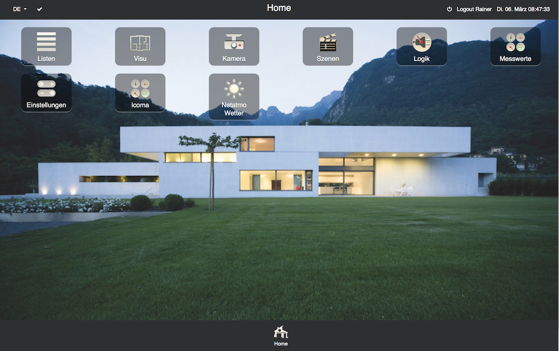 Xhome KNX Visualisierung 500 mit IP Router Xhome KNX Visualisierung 500 mit IP Router