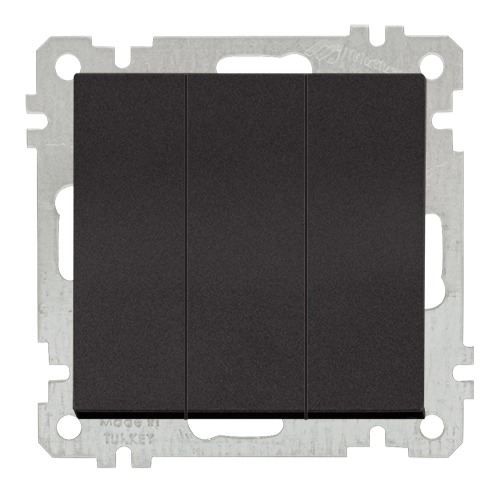 3 fach Schalter schwarz - CANDELA Schalterserie 3 fach Schalter schwarz - CANDELA Schalterserie