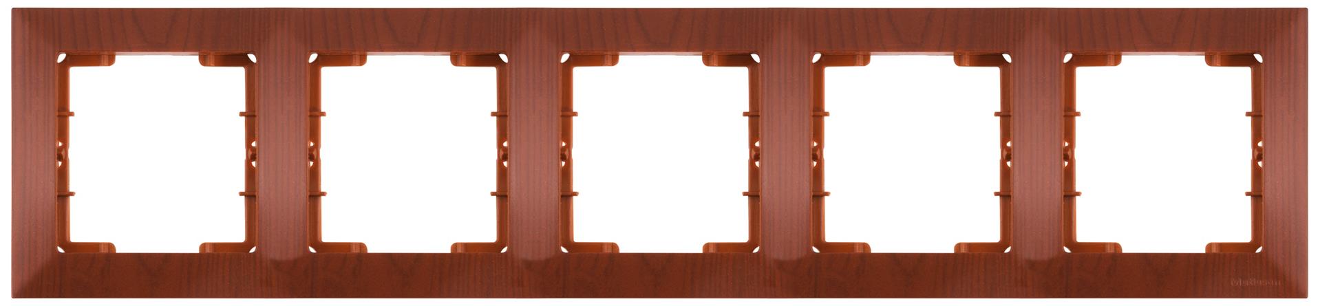 5 fach Rahmen horizontal Kirsche (CANDELA Holz Optik)