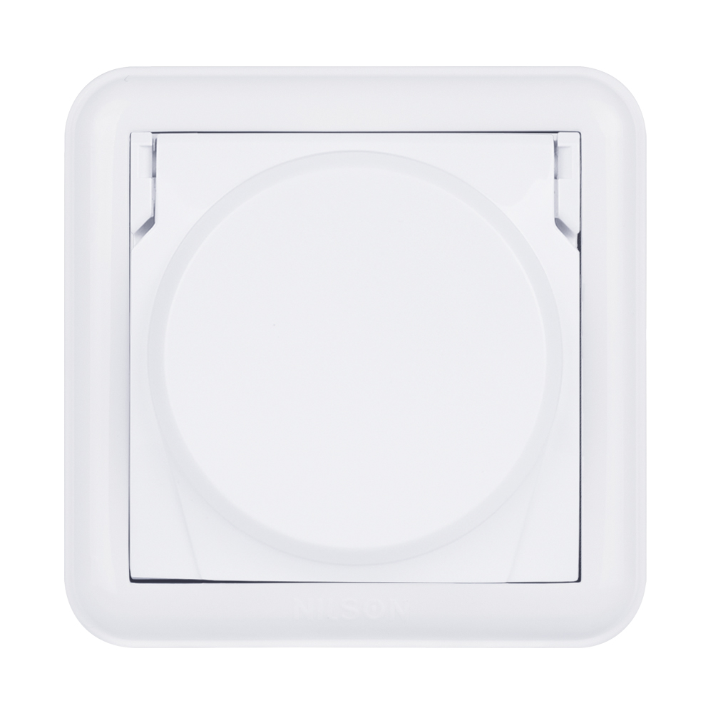 Steckdose mit Deckel Weiß · UNIQUE