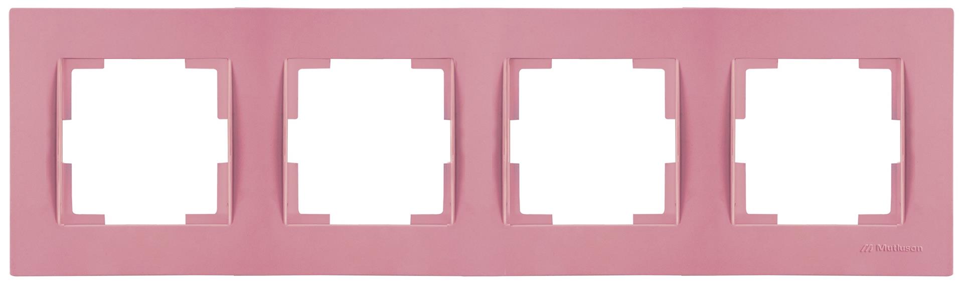 4 fach Rahmen horizontal Pink / Rosa (RITA Pastell Farben)