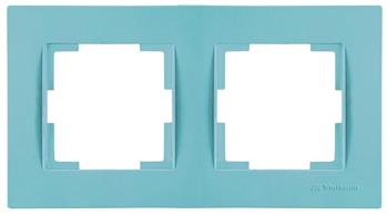 2 fach Rahmen horizontal Blau (RITA Pastell Farben)