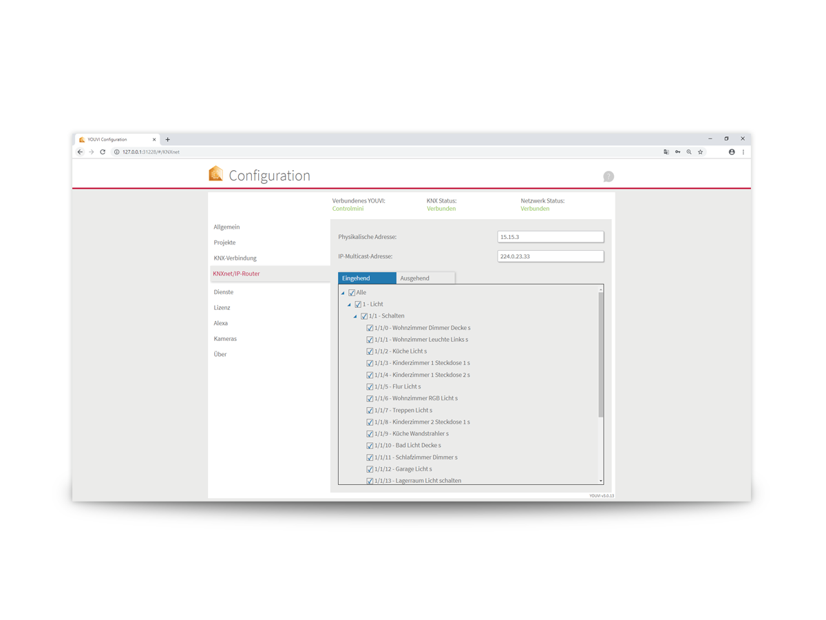 YOUVI Basic Softwarepaket (Visualisierung, IP-Router, Bus-Monitor)