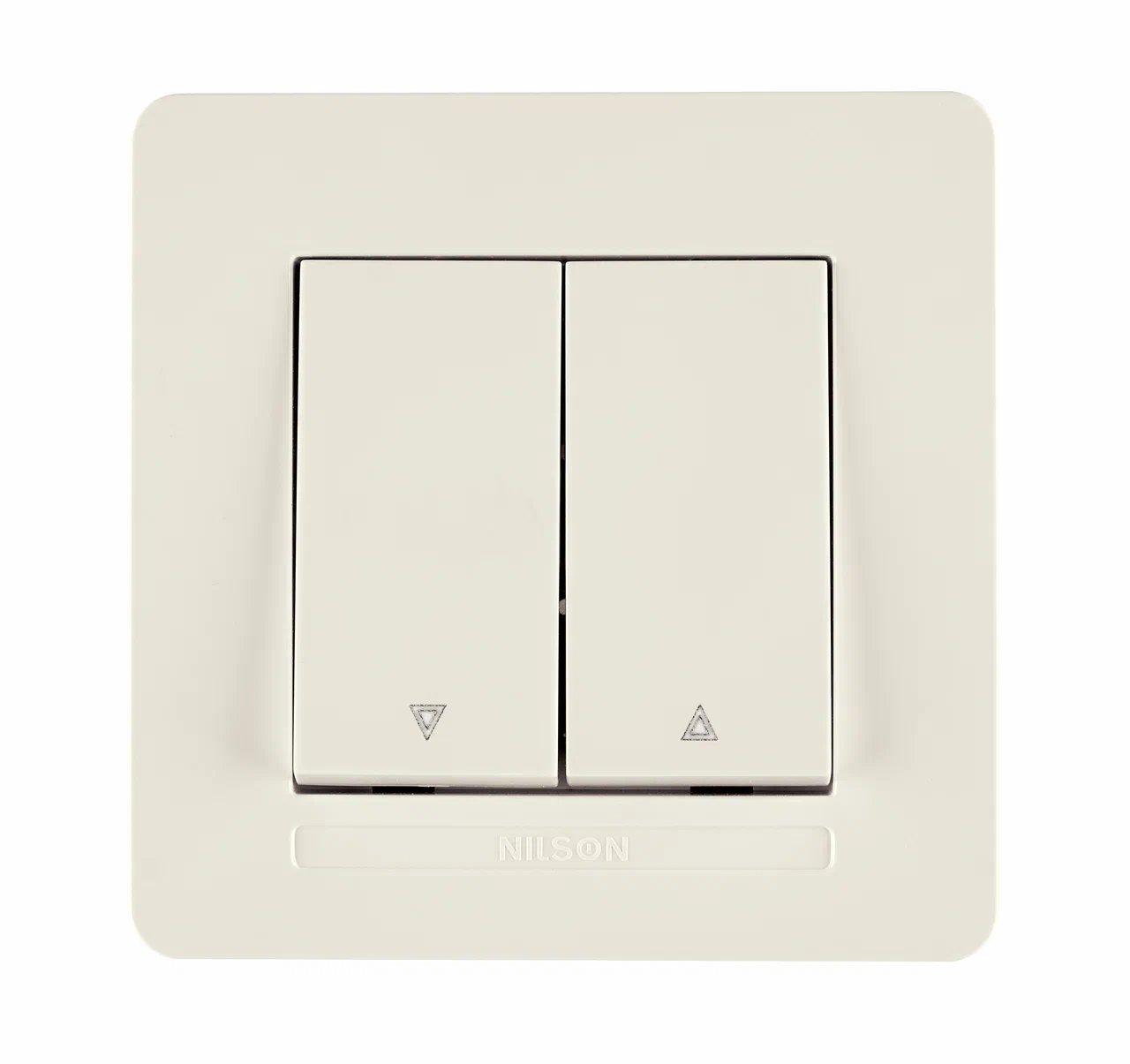 Jalousieschalter / Rollladenschalter mit Rahmen Set Creme · SELENE