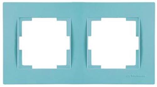 Schalter und Steckdose mit KS inkl. Rahmen Blau / Hellblau