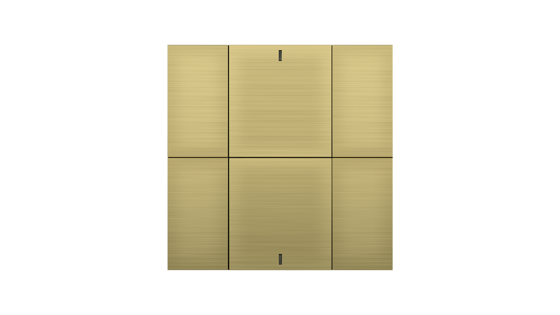 KNX Taster iSwitch+ Aluminium Gold 6 Tasten