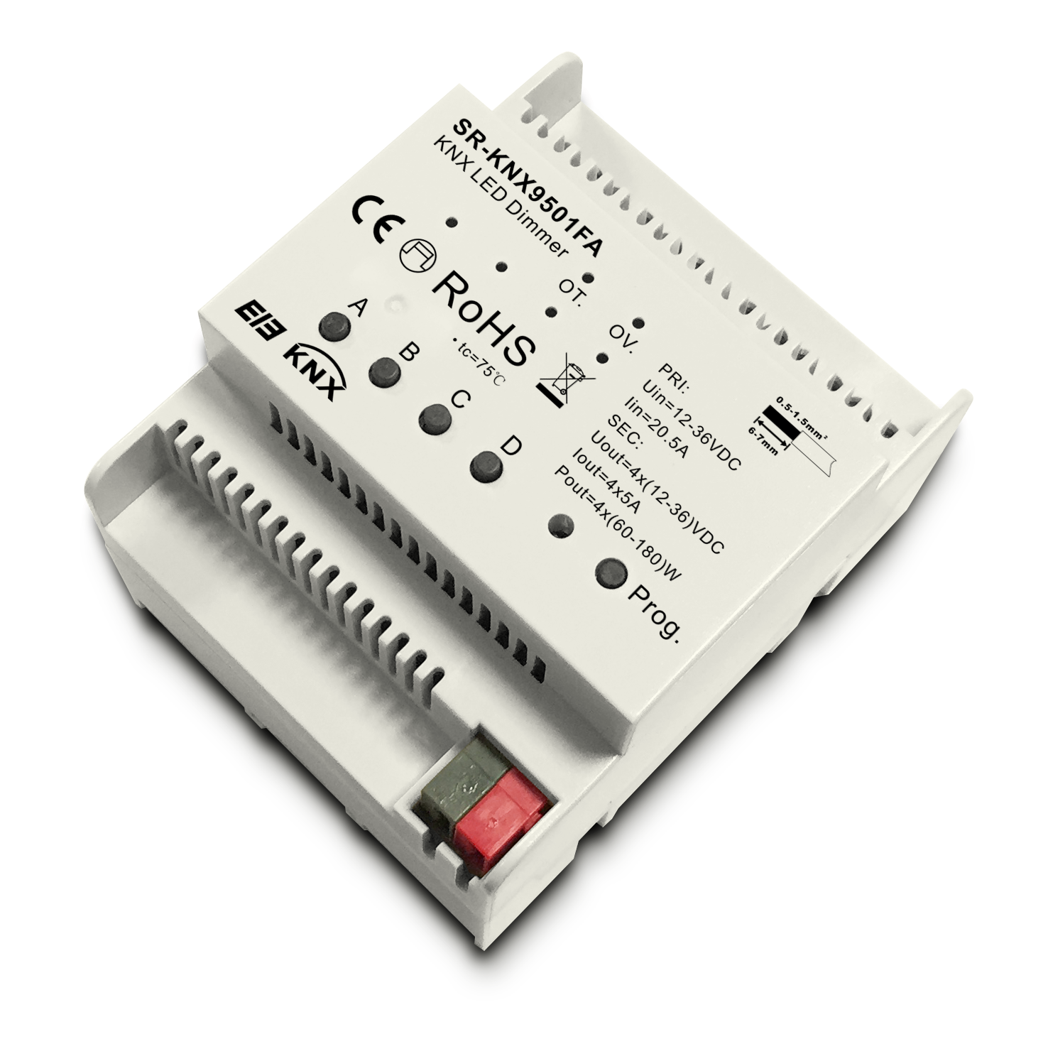 4 Kanal KNX LED Dimmer (12-36V, 4*5A) 4 Kanal KNX LED Dimmer (12-36V, 4*5A)