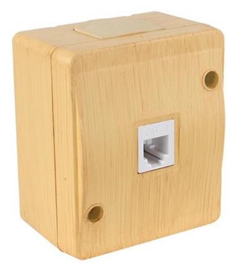 Aufputz Telefondose Buche / Kiefer · Nemliyer IP44 Aufputz Telefondose Buche / Kiefer · Nemliyer IP44