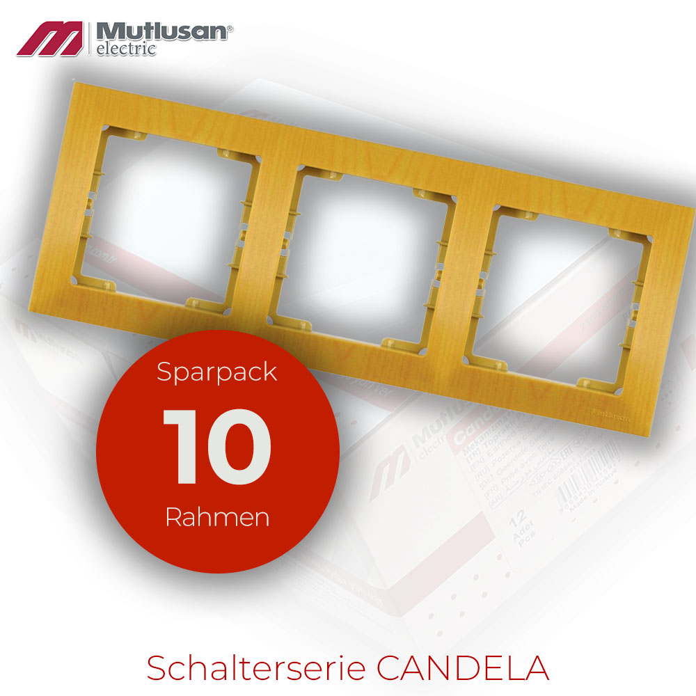 Sparset 10x 3fach Rahmen Horizontal Eiche Holz Optik CANDELA Sparset 10x 3fach Rahmen Horizontal Eiche Holz Optik CANDELA