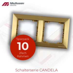 Sparset 10x 2fach Rahmen Horizontal Gold Metall Optik CANDEL Standard Sparset 10x 2fach Rahmen Horizontal Gold Metall Optik CANDEL Standard
