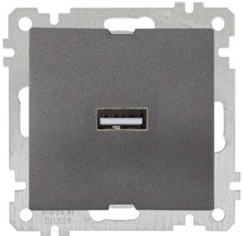 1 fach USB Steckdose mit Ladefunktion Anthrazit - CANDELA Schalterserie 1 fach USB Steckdose mit Ladefunktion Anthrazit - CANDELA Schalterserie