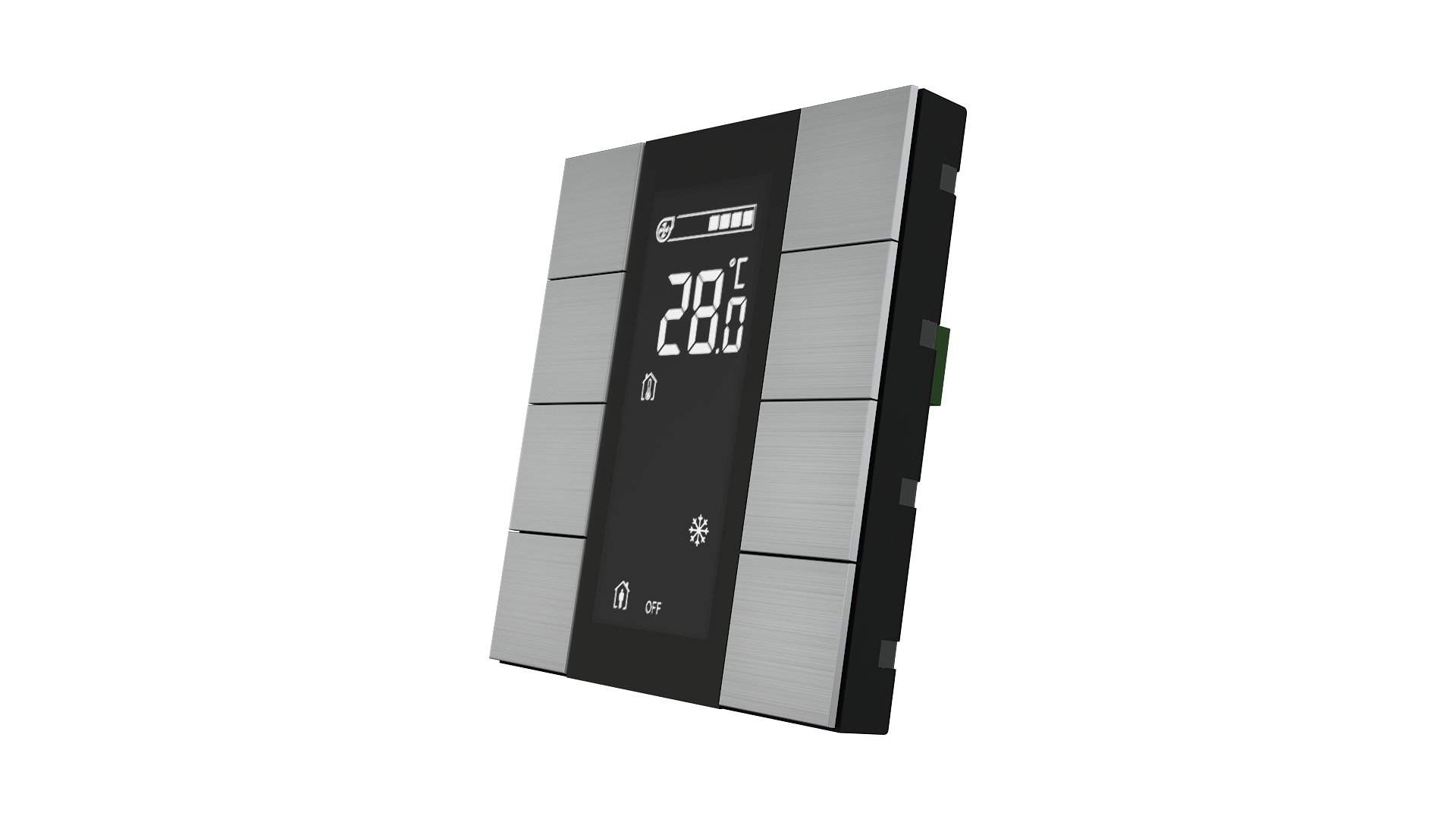 KNX Taster mit Display iSwitch · Aluminium Natur 8