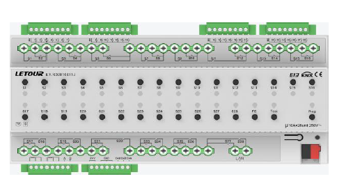 LETOUR KNX Binäreingang Gerät auf neutralem Hintergrund